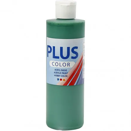 Plus Color askartelumaali, kirkkaanvihreä, 250 ml/ 1 pullo.