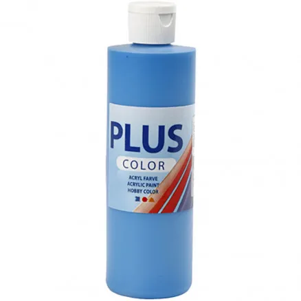 Plus Color askartelumaali, perussininen, 250 ml/ 1 kpl.