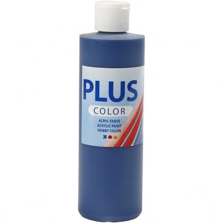 Plus Color askartelumaali, tummansininen, 250 ml/ 1 kpl.