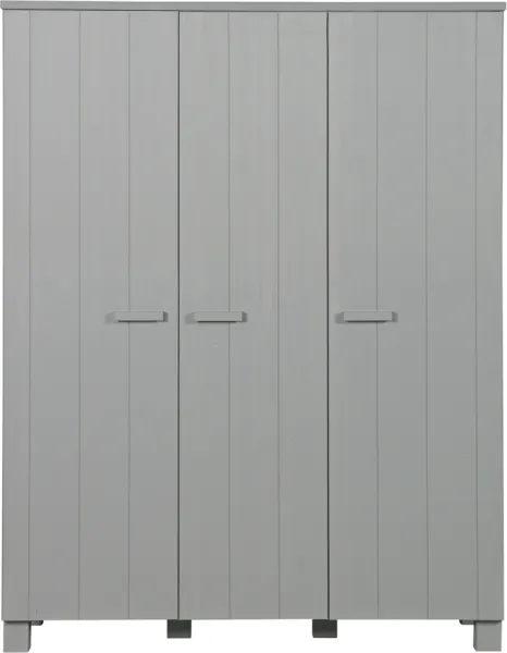 Dennis, Vaatekaappi, harmaa, H202x55x158 cm, mänty