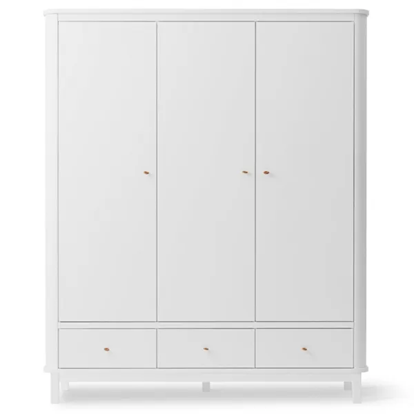 Oliver Furniture Wood Vaatekaappi 3 Ovea Valkoinen