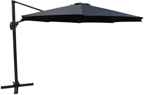 VENTURE DESIGN Leeds-varjo tilt-toiminnolla, 3,5 m - musta kangas ja alumiini