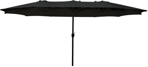 Twin-parasolli musta 270x460cm