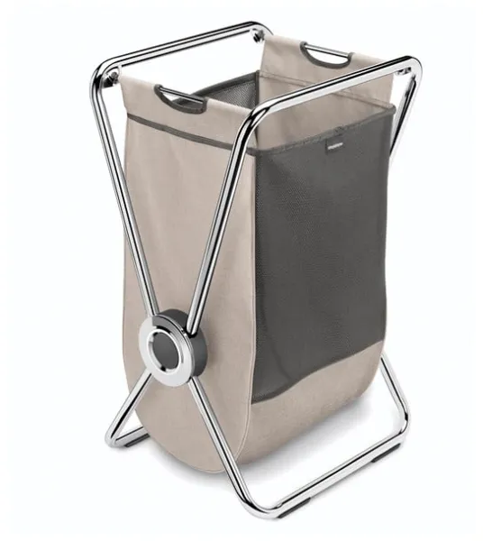 Simplehuman Yksinkertainen X-kehyksinen pyykkikori, kromi